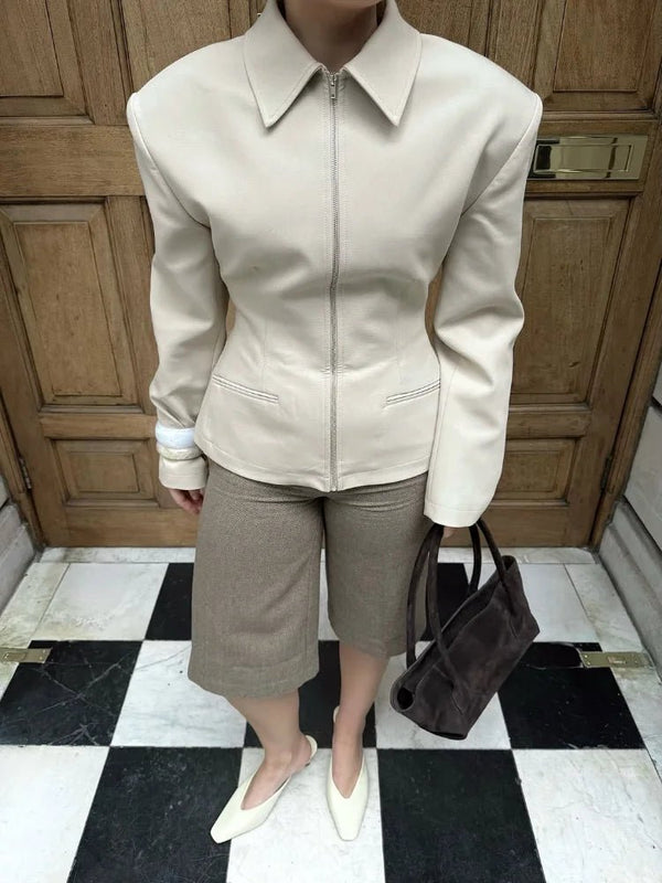 Sabine Zip Up Fitted Jacket