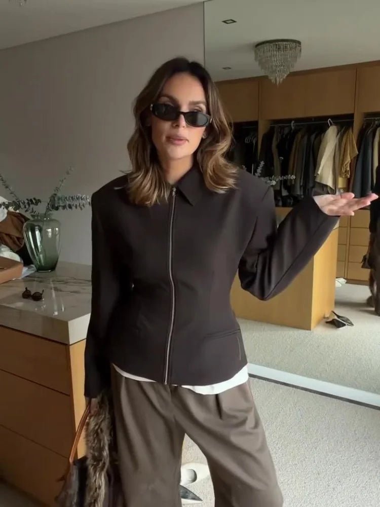 Sabine Taillierte Jacke mit Reißverschluss