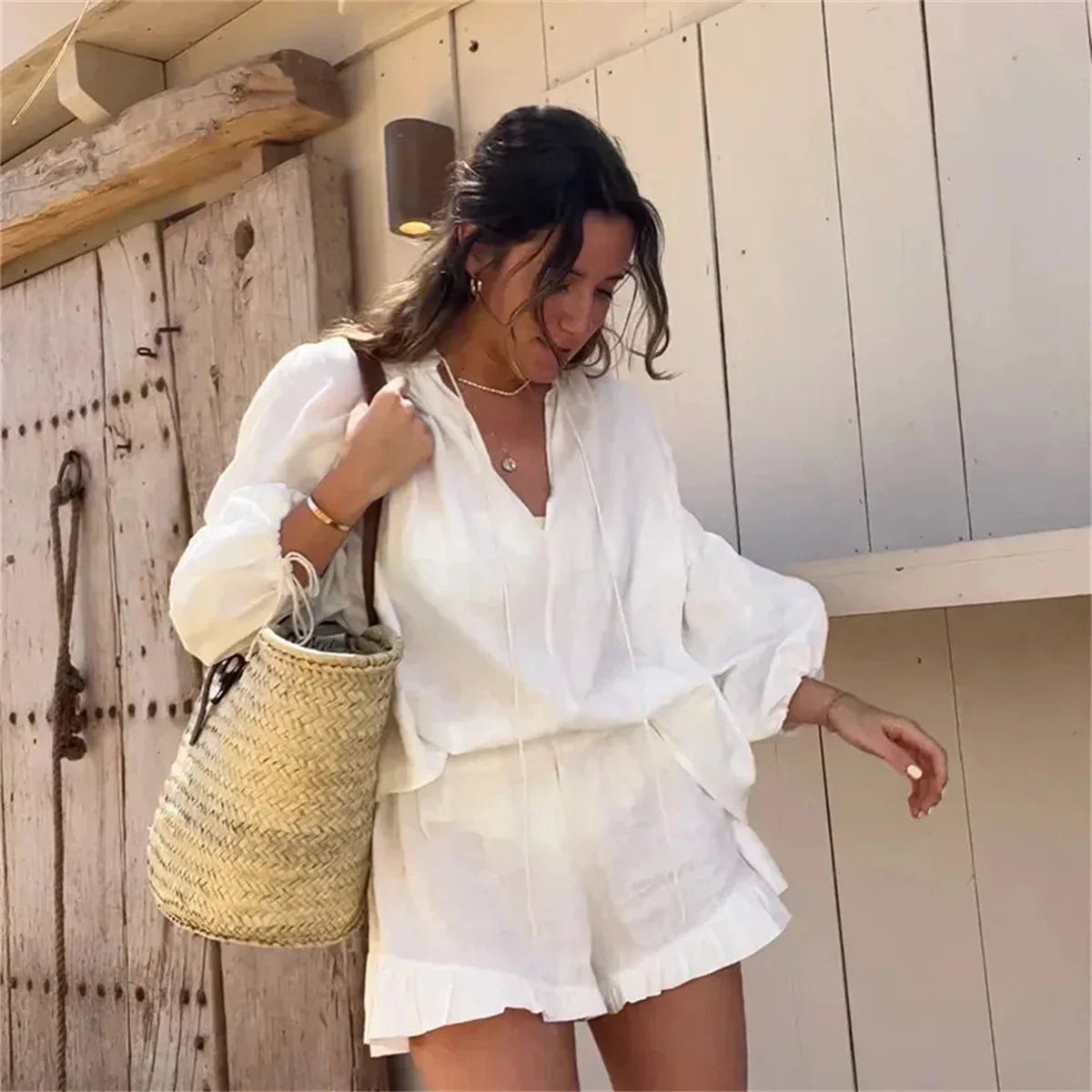 Sabrina Ruffle Shorts Set