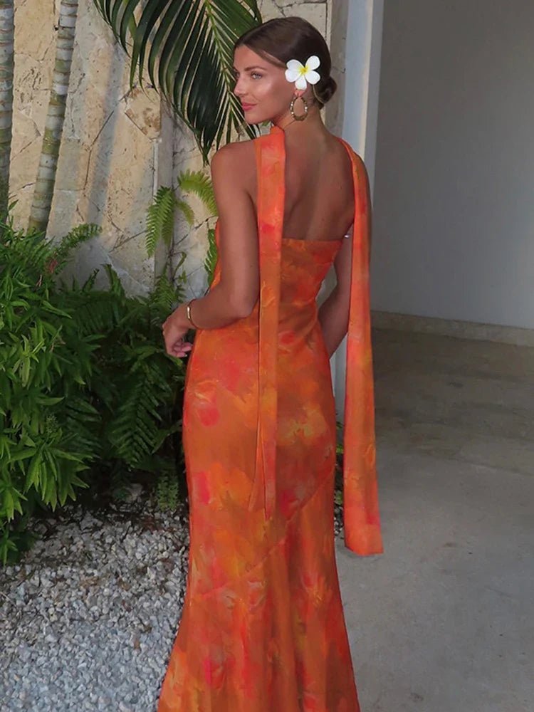 Sabrina Trägerloses Mesh-Maxikleid