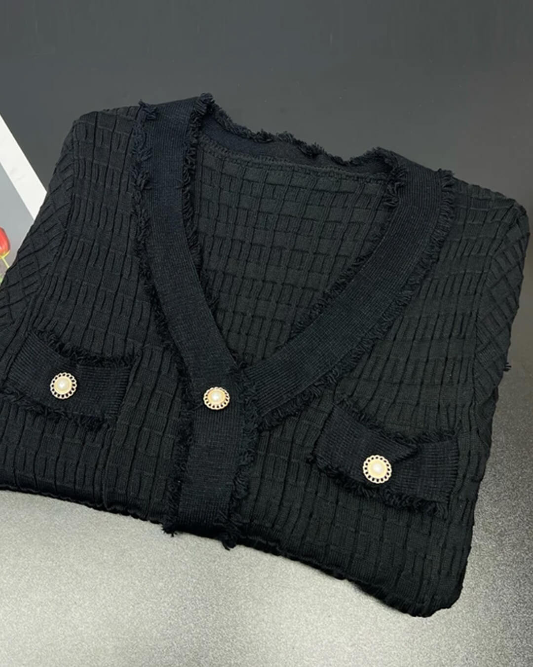 Abito in maglia Sabrina con scollo a V