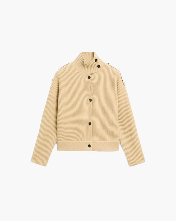Sandra Strikket cardigan med ståkrave