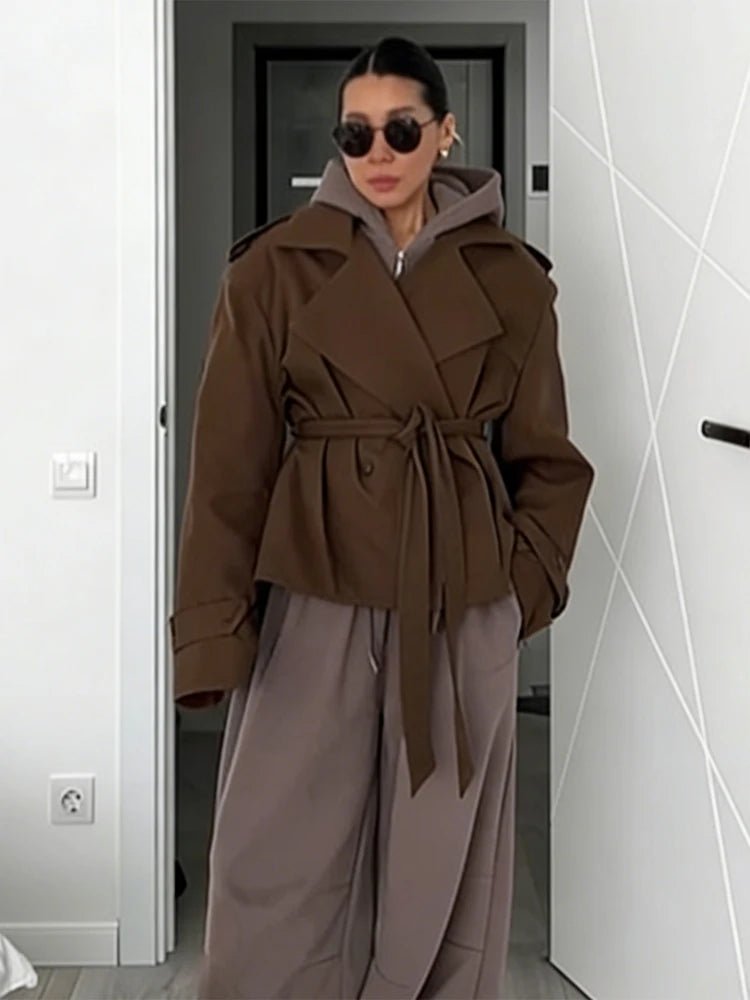 Trench corto con lacci Sandy