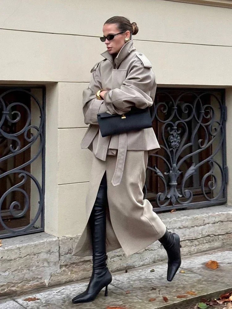 Trench corto con lacci Sandy