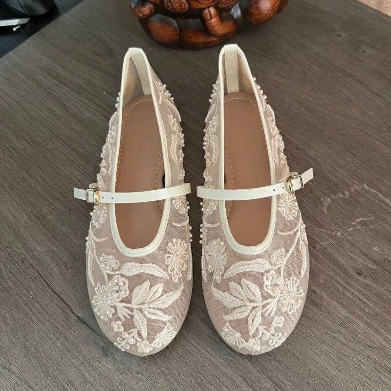 Sarah Ballerinas aus Perlen-Mesh