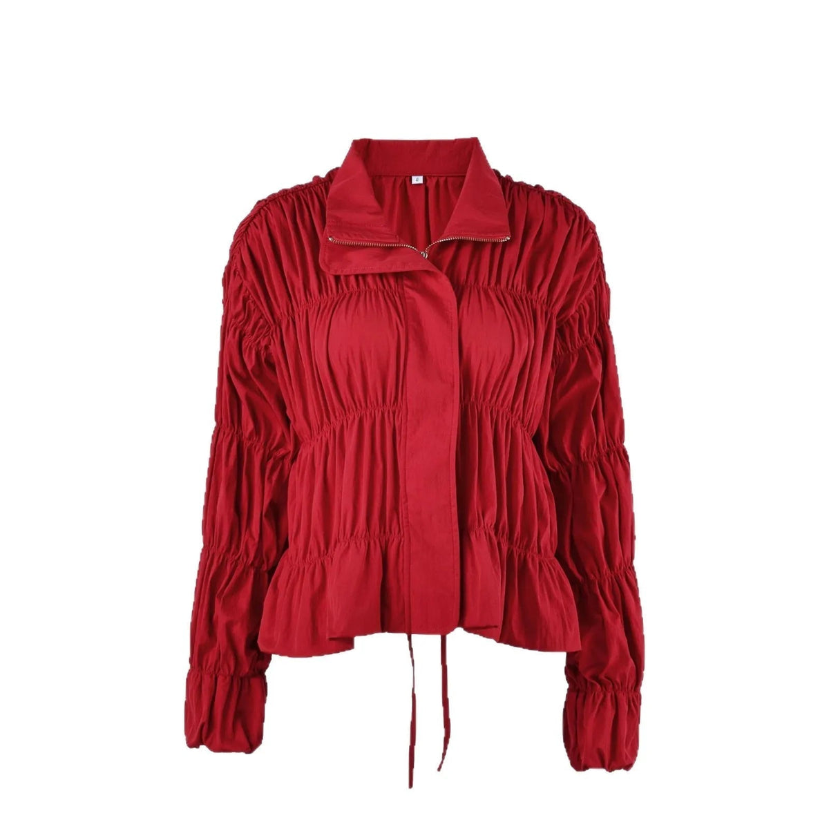 Sarah jack met rimpeldetails en rits