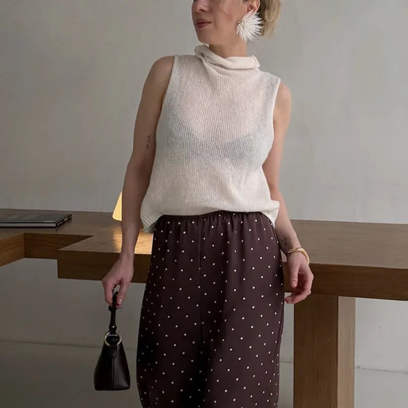 Doorschijnende oversized trui met uitsnijding