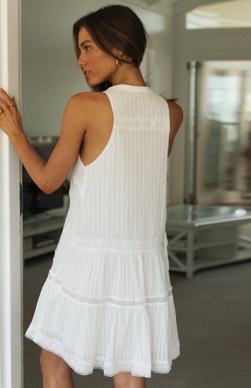 Vestido mini Shelby boémio sem mangas