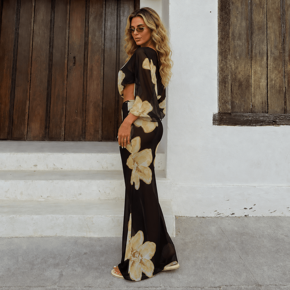 Sofia Floral Maxi Skirt Set