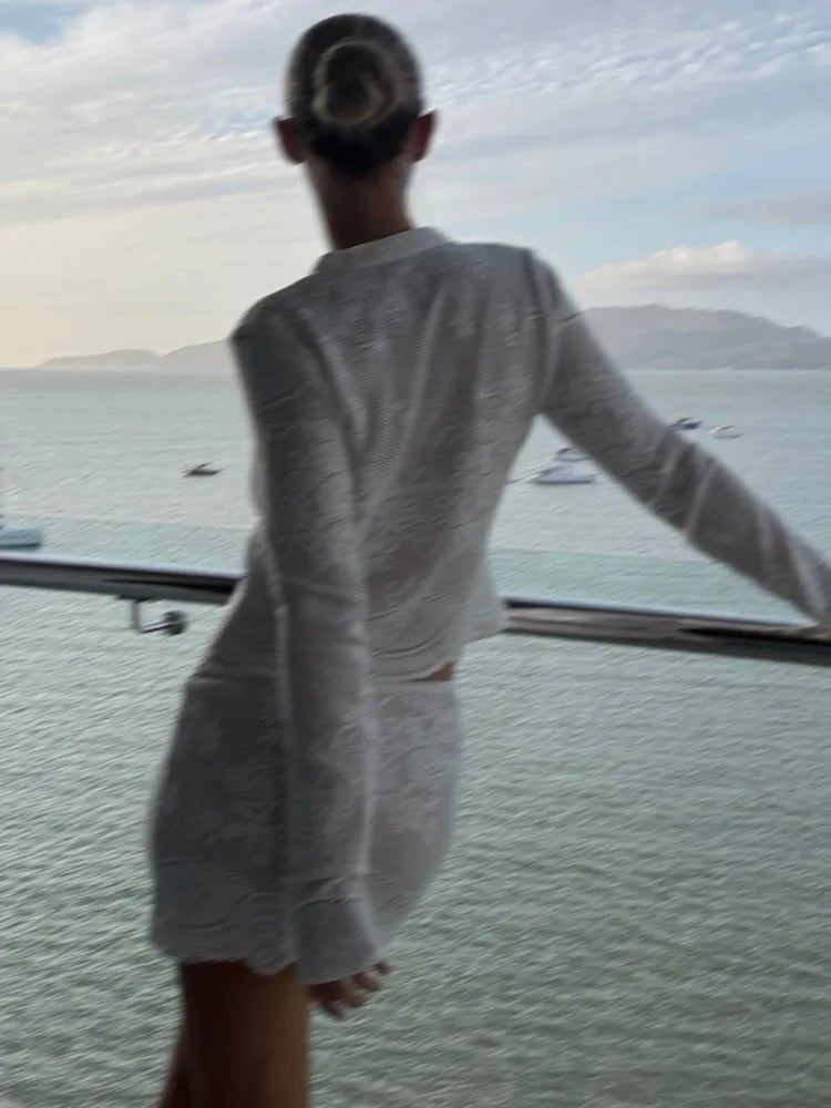 Sophia heklet strandsett med strandplagg