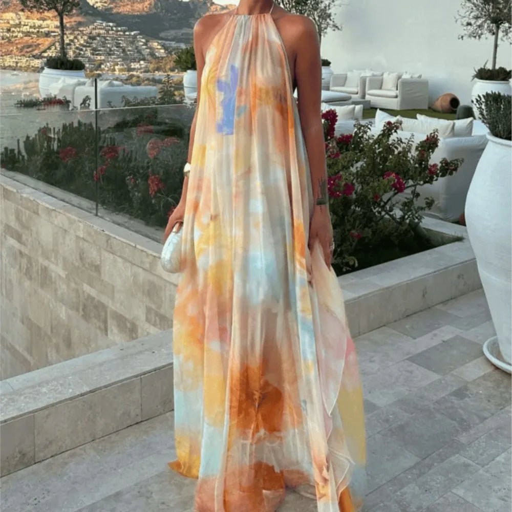 Sophia Neckholder-Maxikleid mit Schnürung