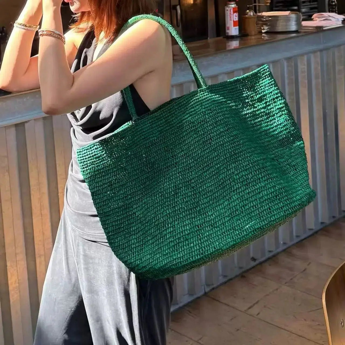 Sophia håndvevd veske i rotting