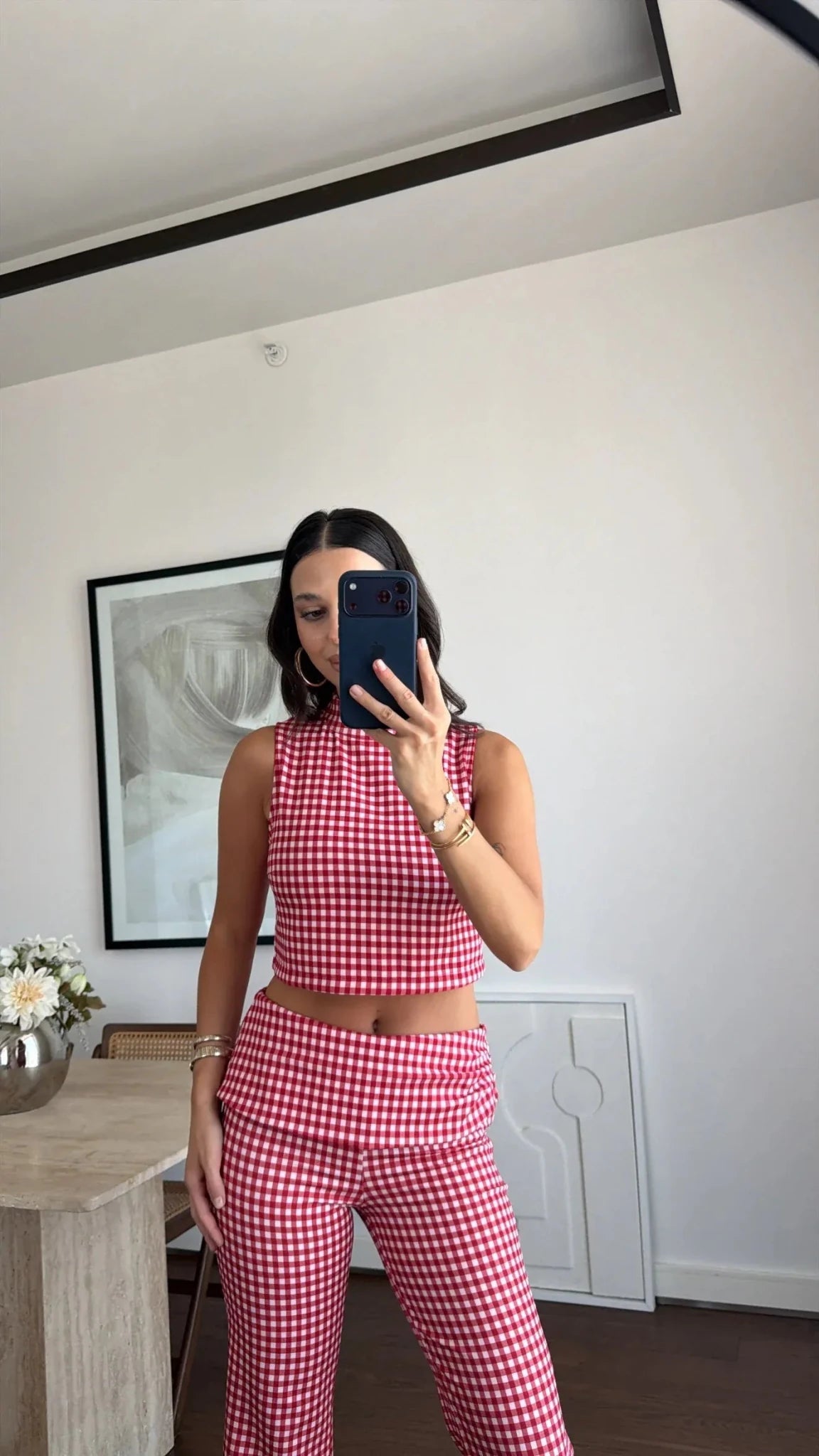 Sophia rutete kort topp-sett