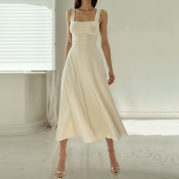 Vestido midi sem mangas Sophia
