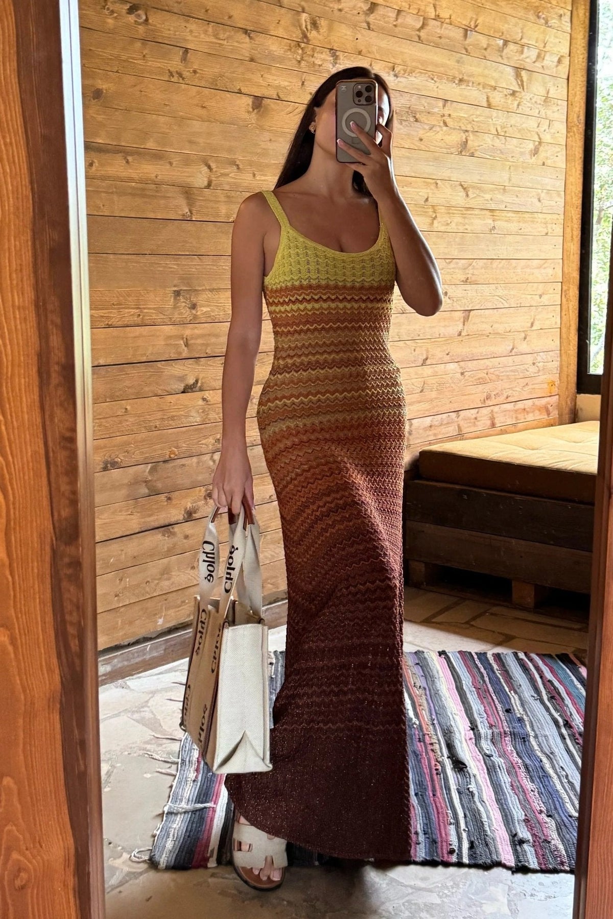 Sophia Sunset Knit Maxi Dress