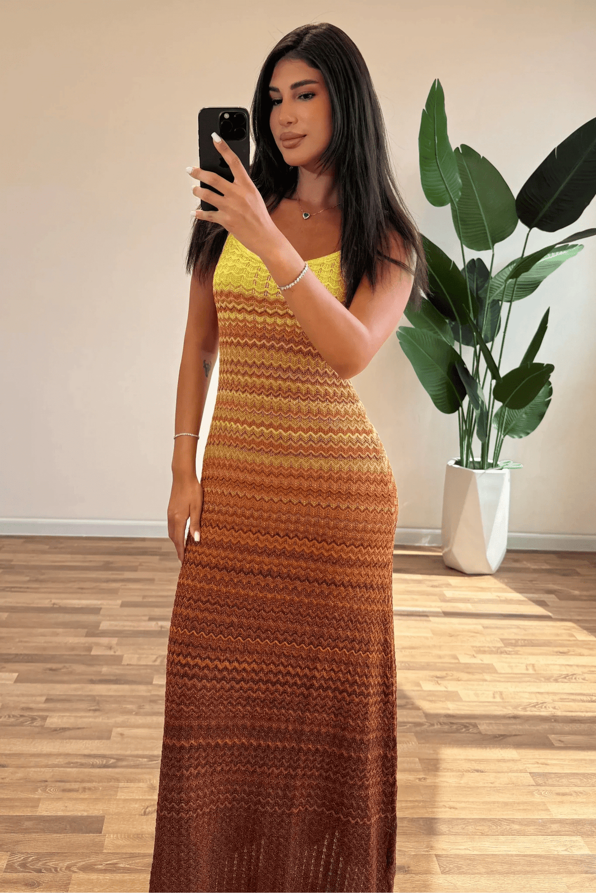 Sophia Sunset Knit Maxi Dress