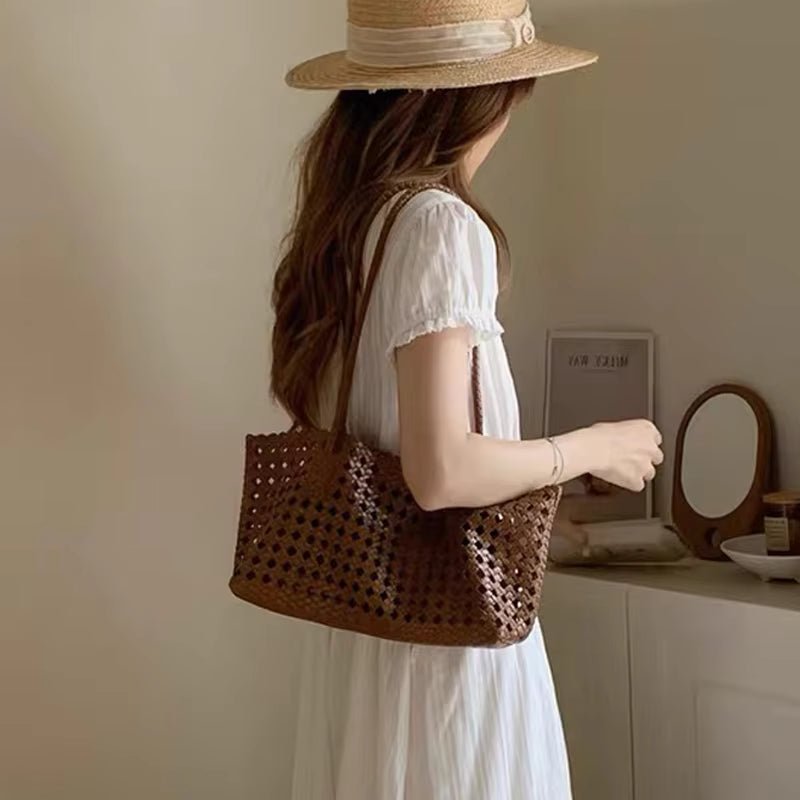 Bolso de hombro tejido Sophia