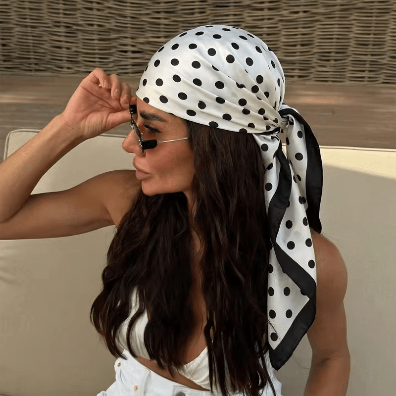 Sophie Polka Dot Silk Scarf