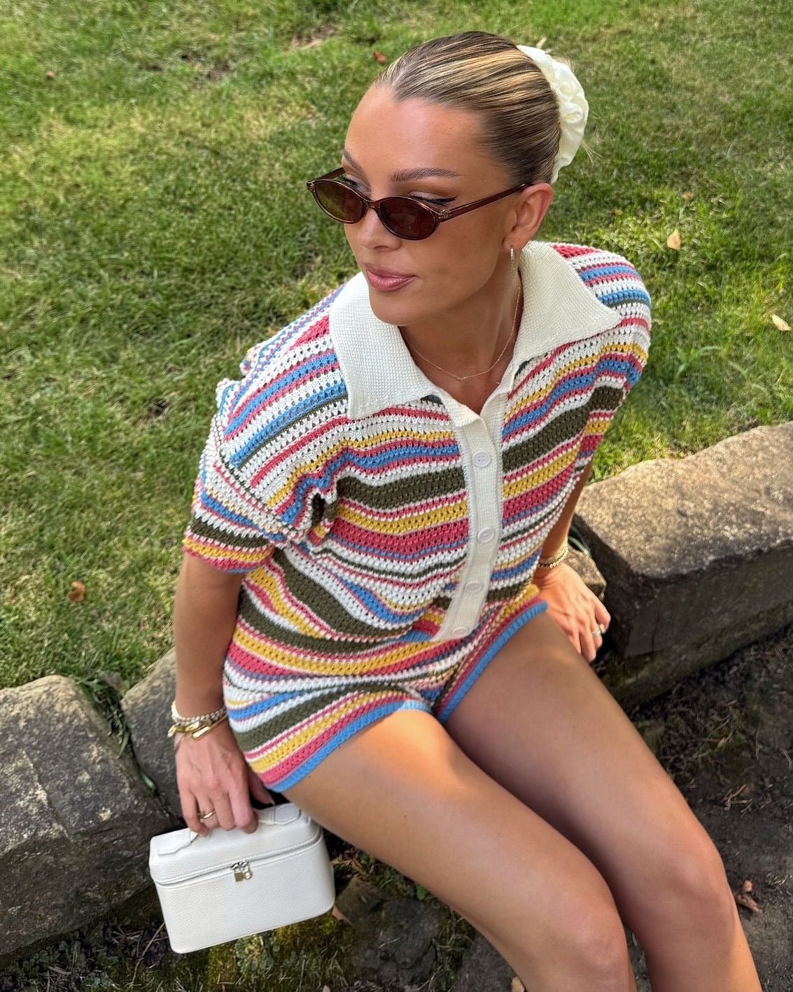Sophie Striped Crochet Co-ord Set