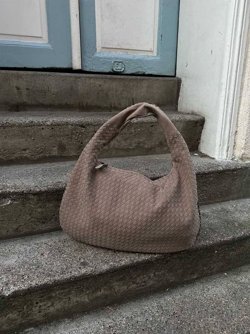 Flätad mockaväska XL