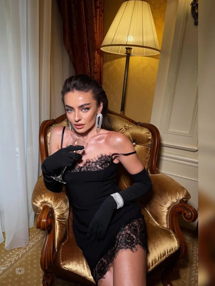 Sylvie blondekjole med camisole-top