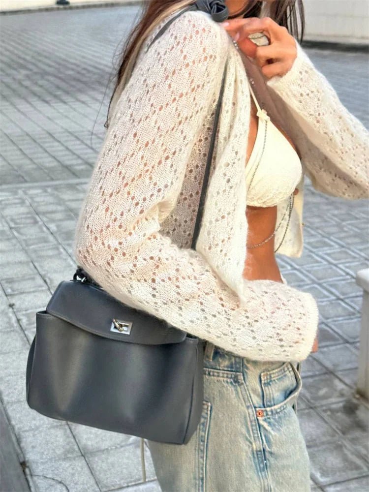 Tessa Sheer Cropped Cardigan