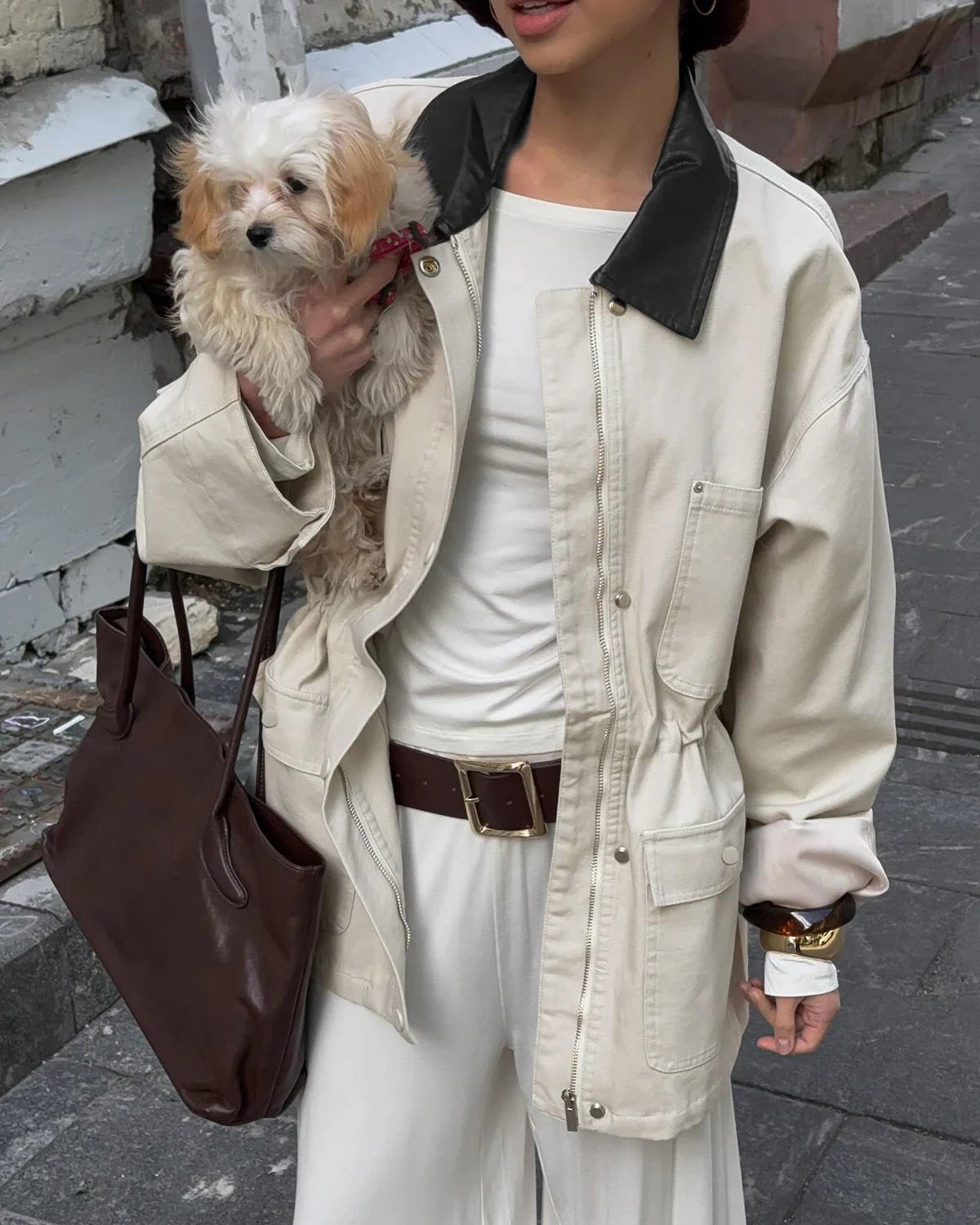 Chaqueta extragrande con cordón Therese