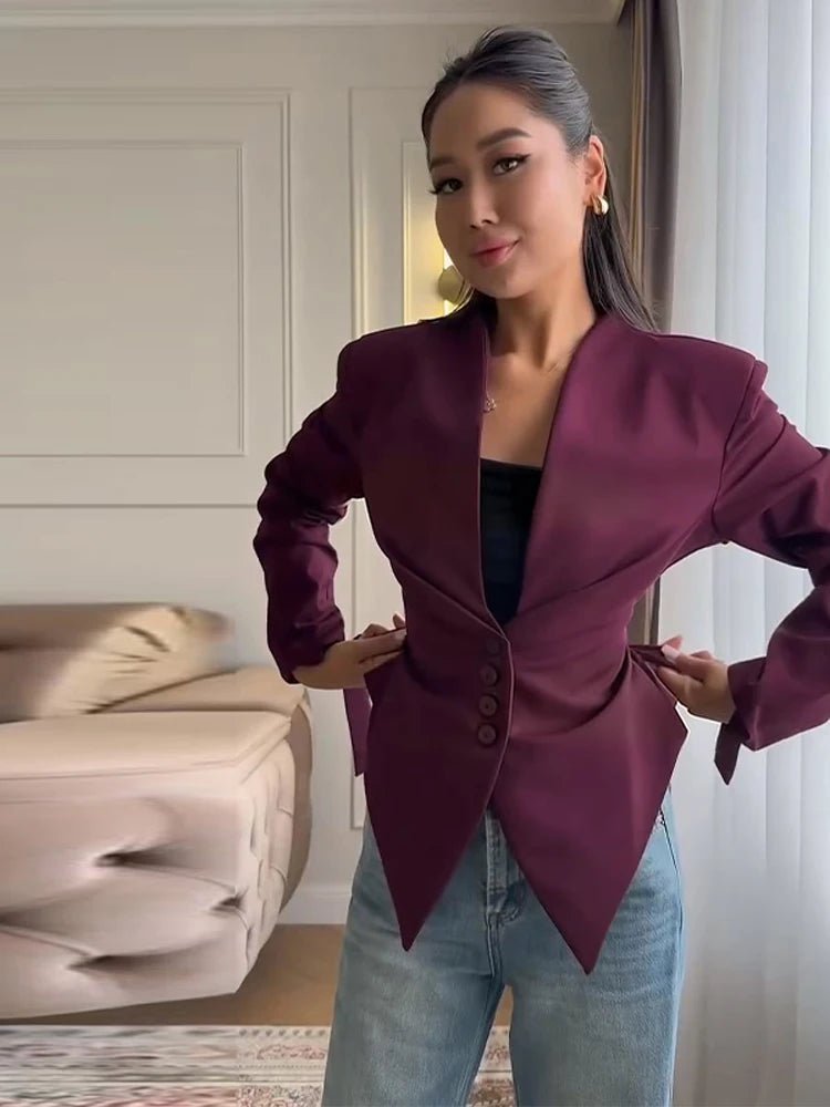Blazer cintado com ombros estruturados Tricia