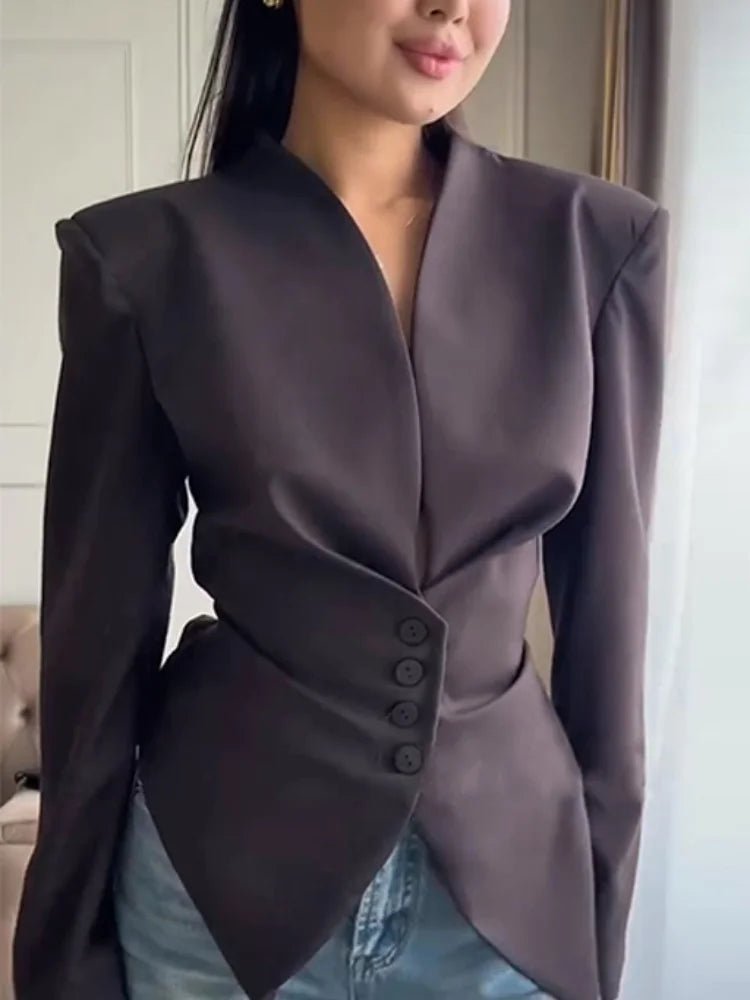 Blazer cintado com ombros estruturados Tricia