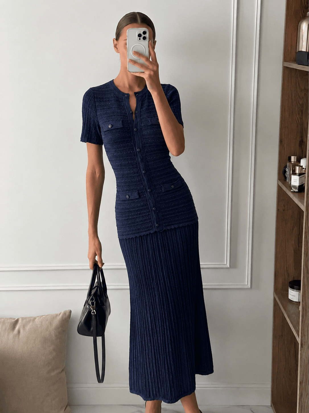 Ulrike Ribbed Knit Maxi Dress