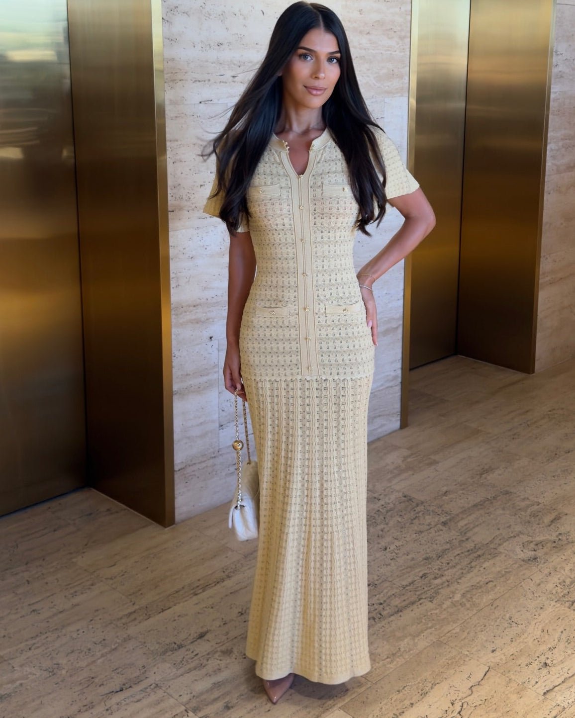 Ulrike Ribbed Knit Maxi Dress