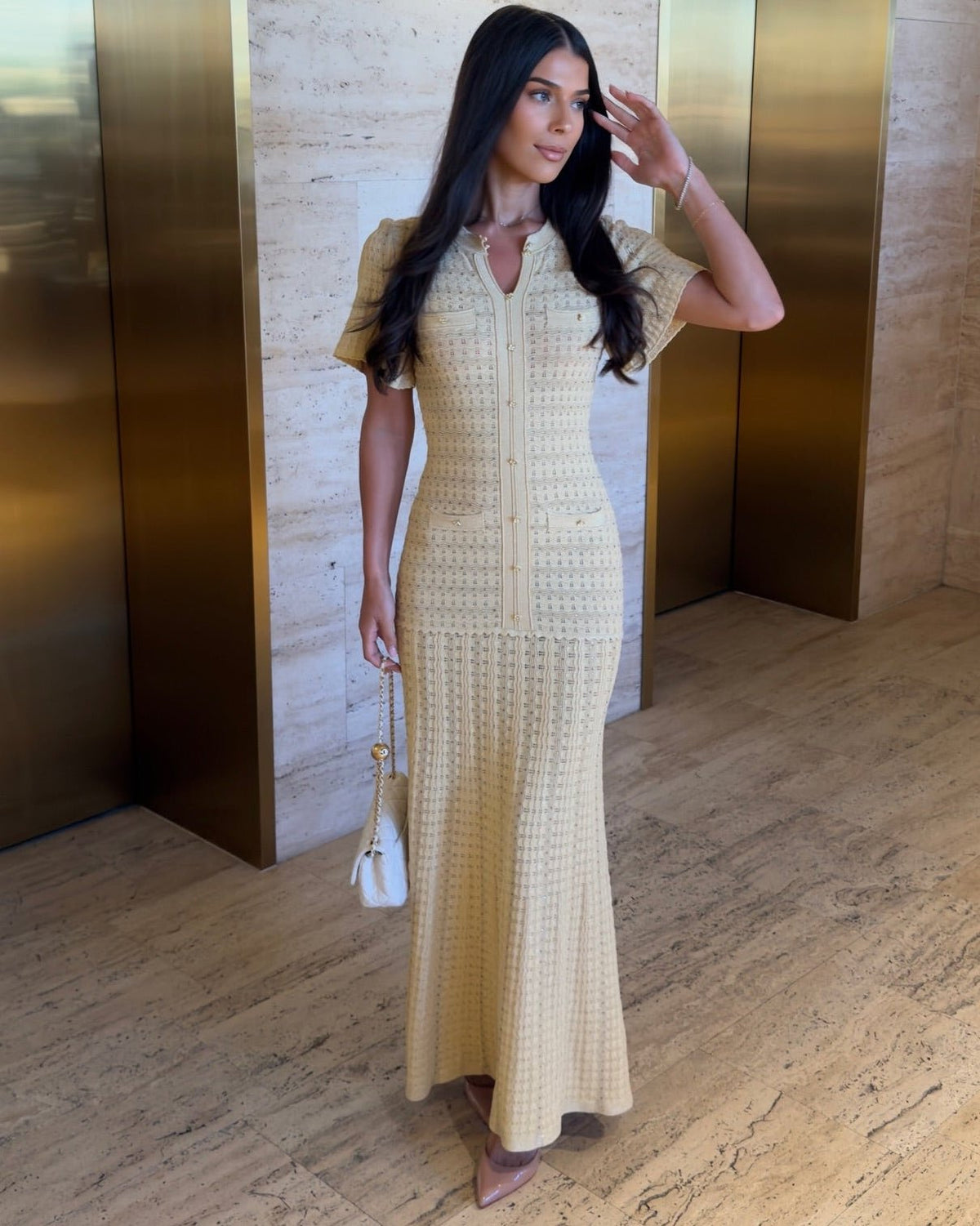 Ulrike Ribbed Knit Maxi Dress