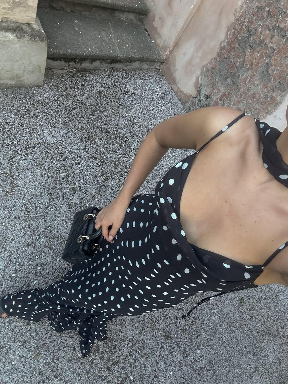 Valerie Polka Dot Maxi Dress