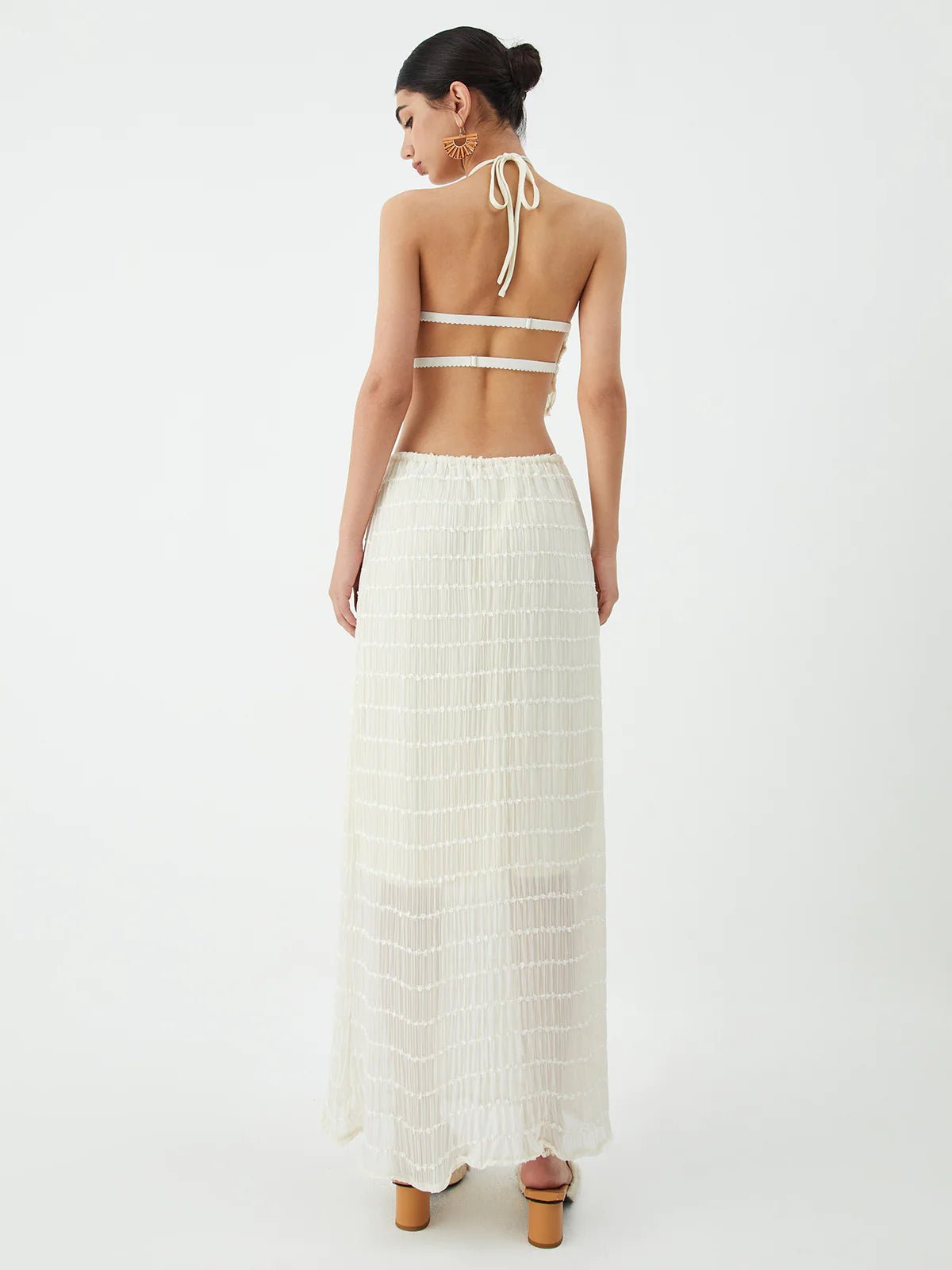 Conjunto de duas peças Valerie com detalhes de folhos