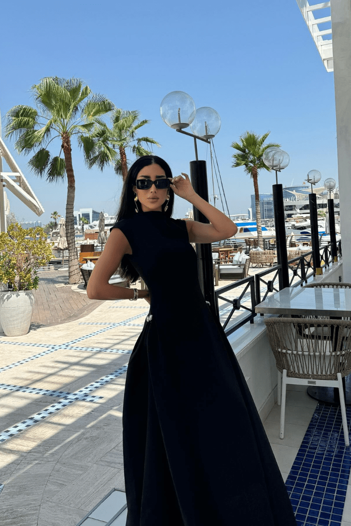 Veronica Mock Neck Maxi Dress