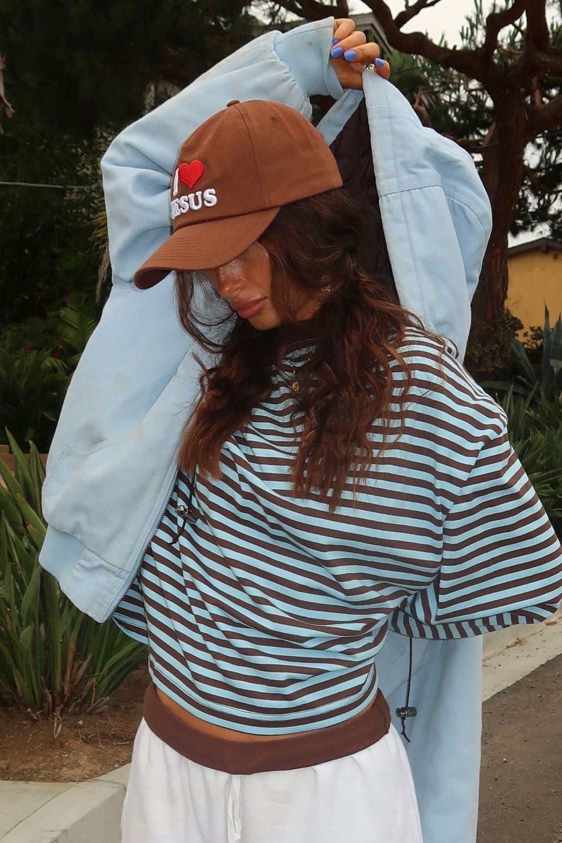 Gestreifter Oversized-Strickpullover Vivien