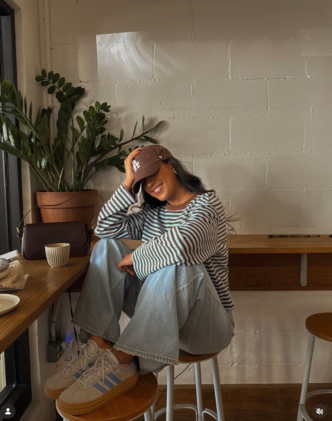 Gestreifter Oversized-Strickpullover Vivien