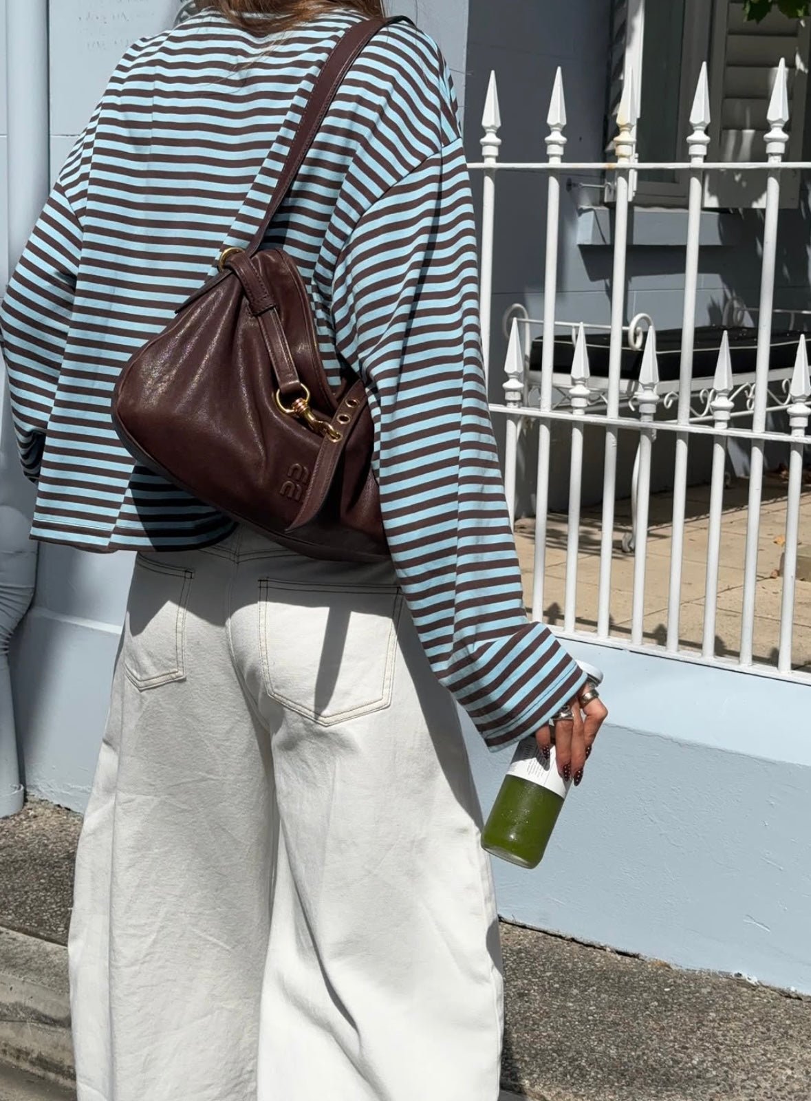 Gestreifter Oversized-Strickpullover Vivien