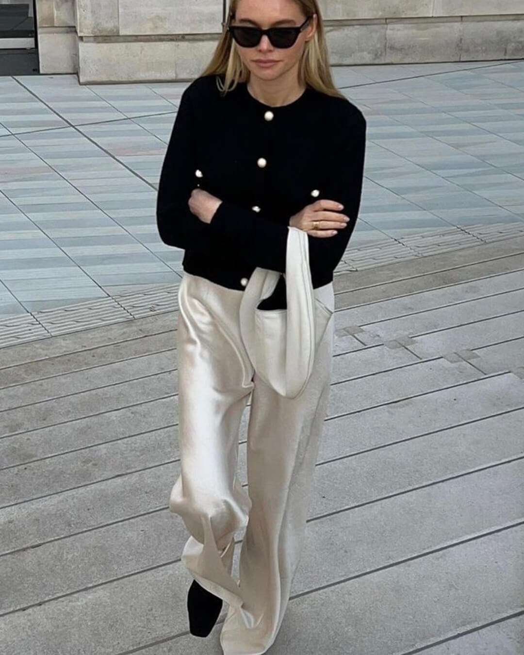 Pantalon large en satin Wendy