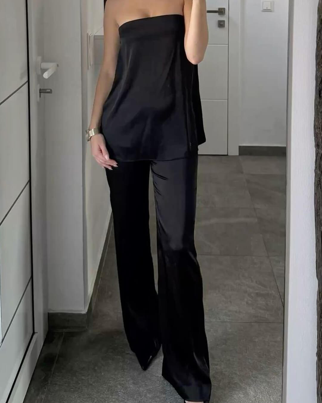 Pantalon large en satin Wendy