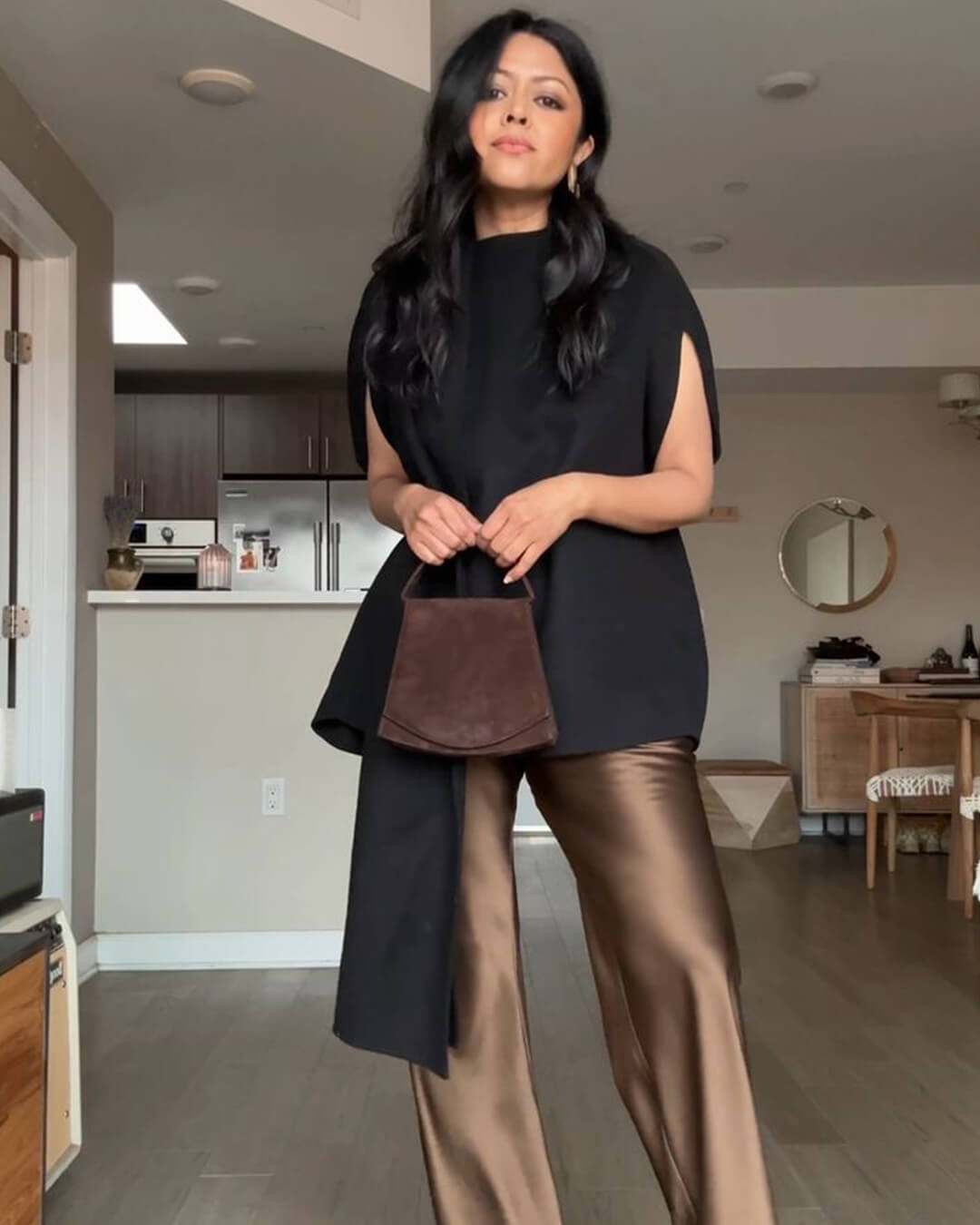 Pantalon large en satin Wendy