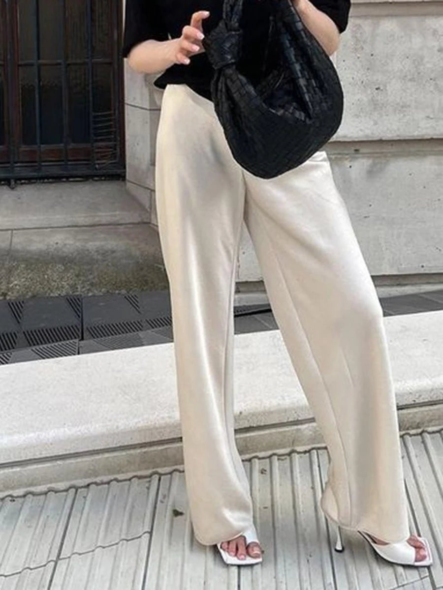Pantalon large en satin Wendy