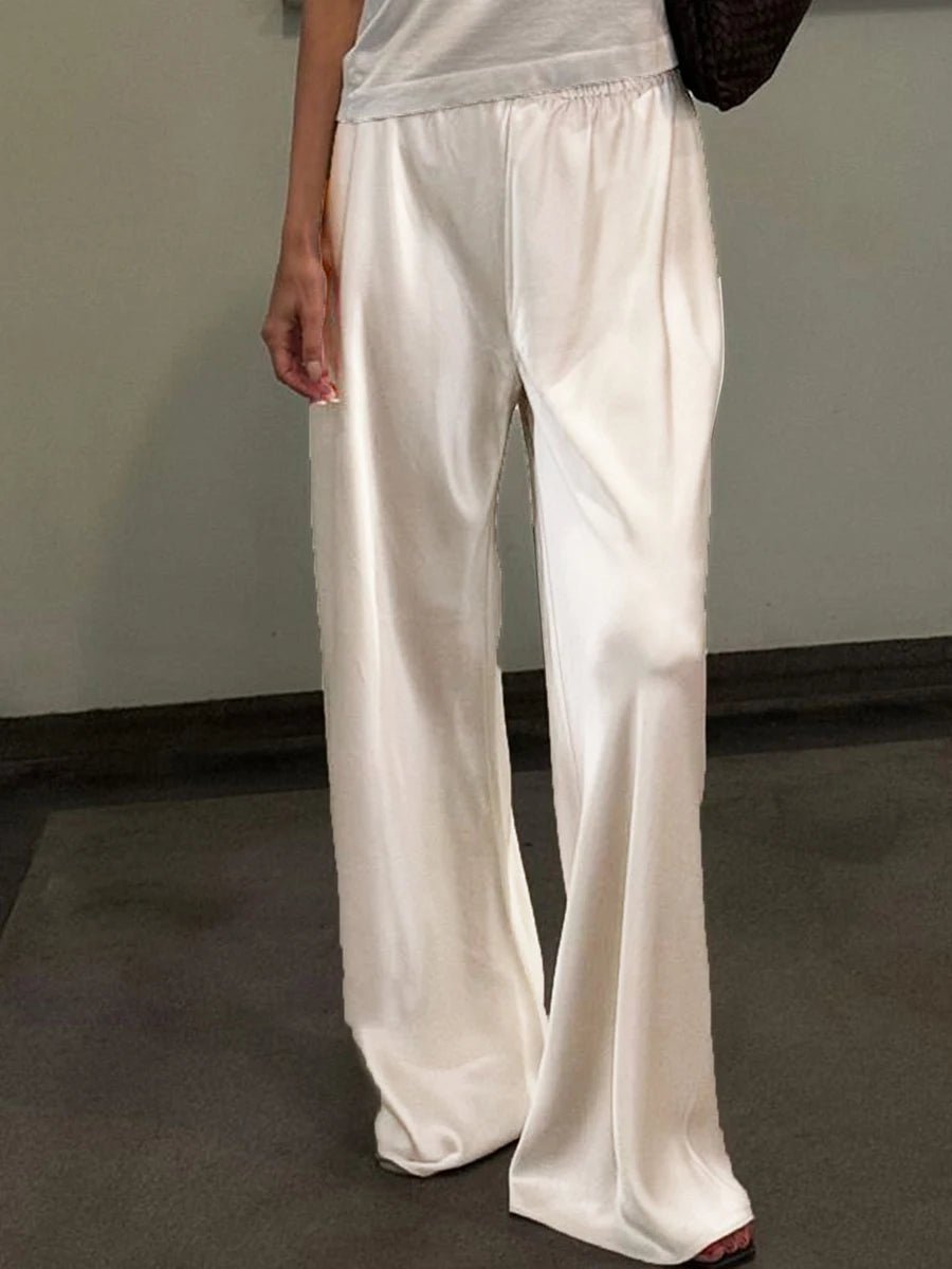 Pantalon large en satin Wendy