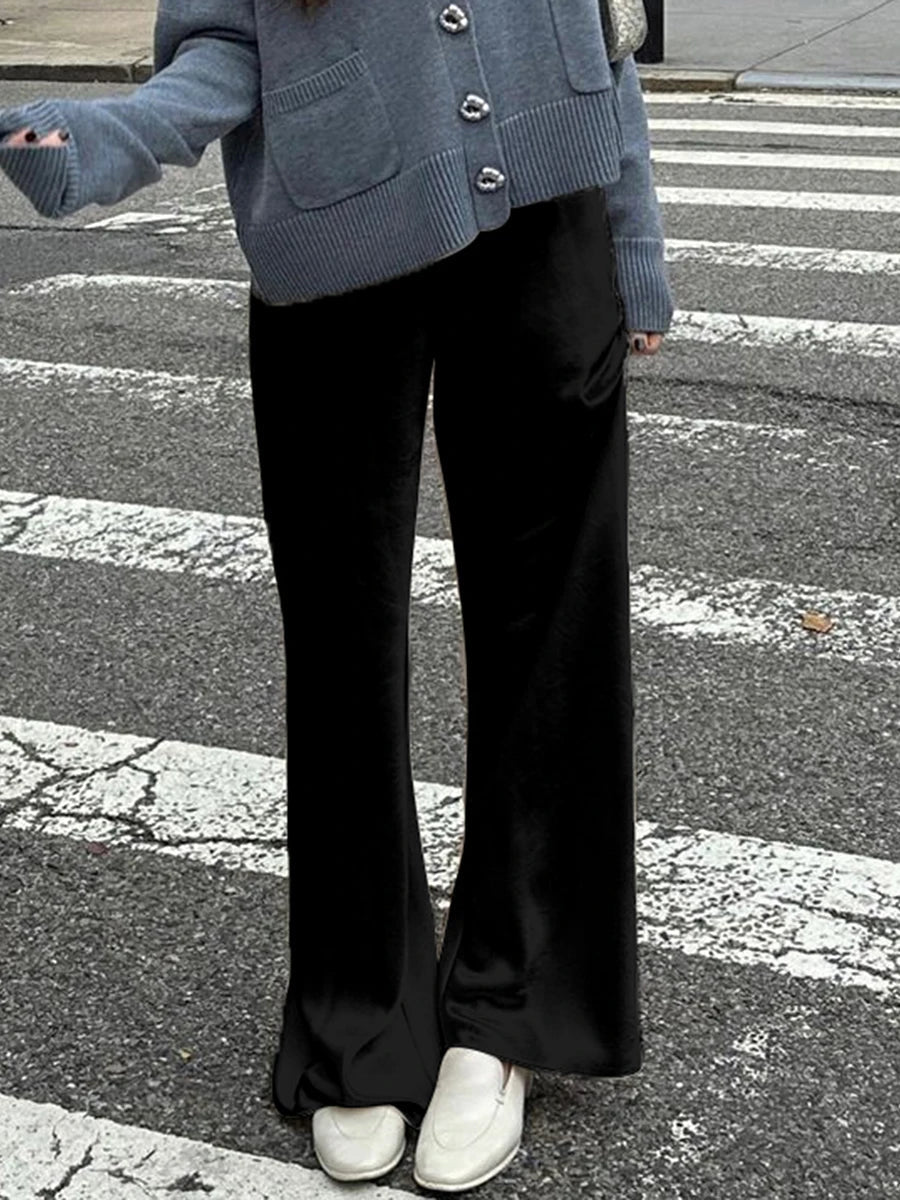 Pantalon large en satin Wendy