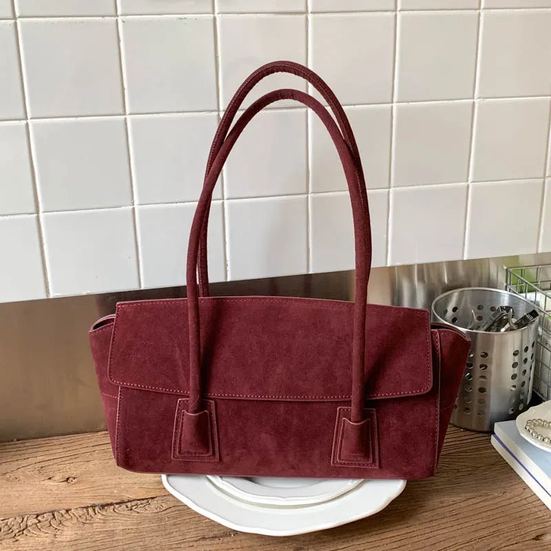 Borsa tote Yara in finta pelle scamosciata con paillettes