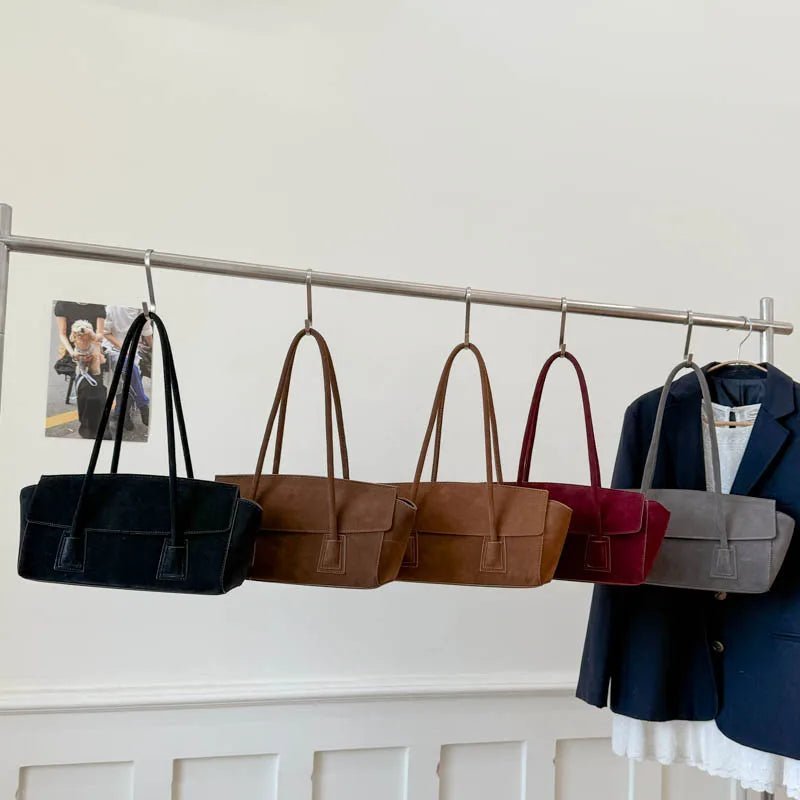 Borsa tote Yara in finta pelle scamosciata con paillettes