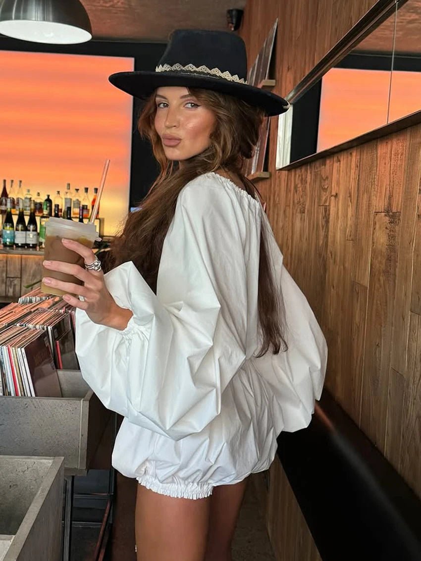 Zoe set med off shoulder-topp och shorts