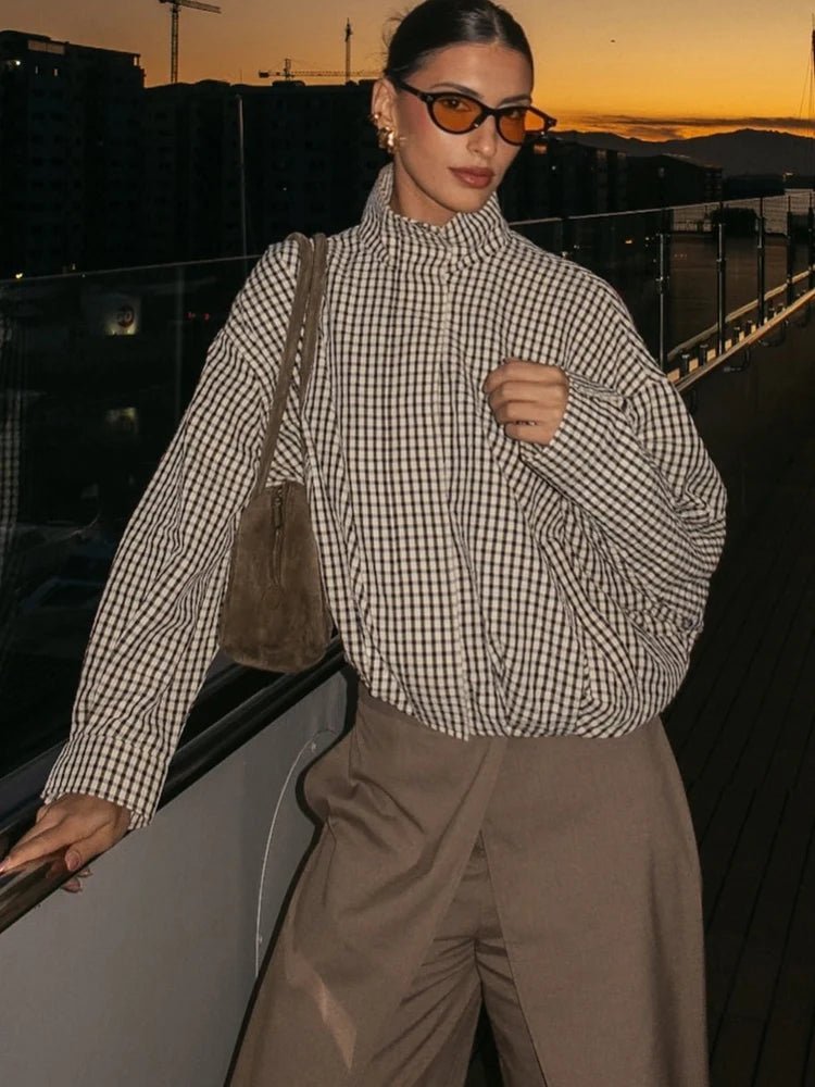 Zoe Plaid Bomber Jacket