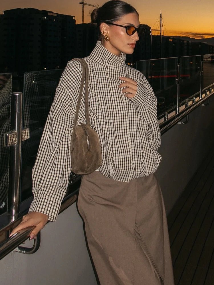 Zoe Plaid Bomber Jacket